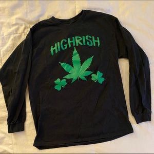 Funny St Patrick’s Day marajuana long sleeve shirt M/L
